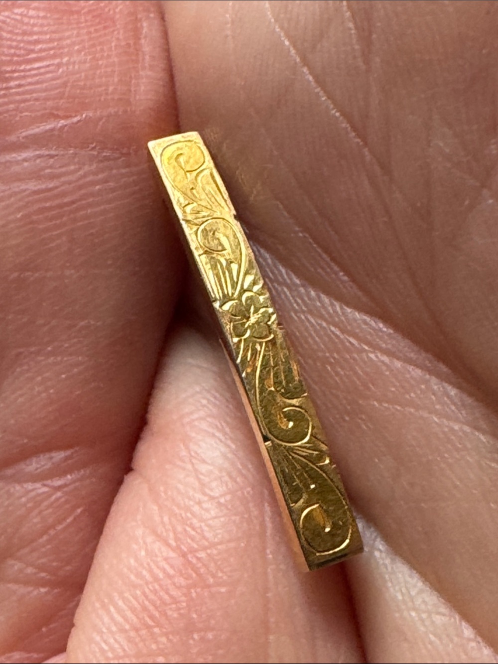 ANTIQUE GENUINE 10K SOLID GOLD BAR BROOCH PIN